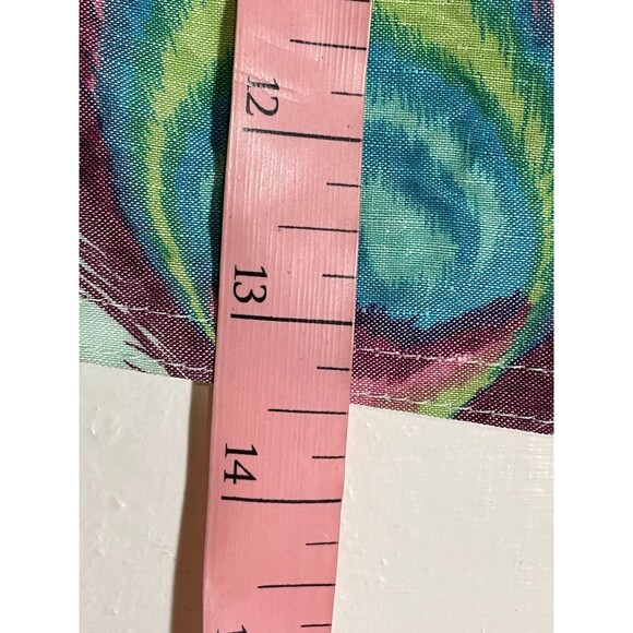 Vintage Nanette Lepore Ultra Mini Low Rise Skirt Peacock Feathers Boho 00s Y2K - Picture 11 of 14